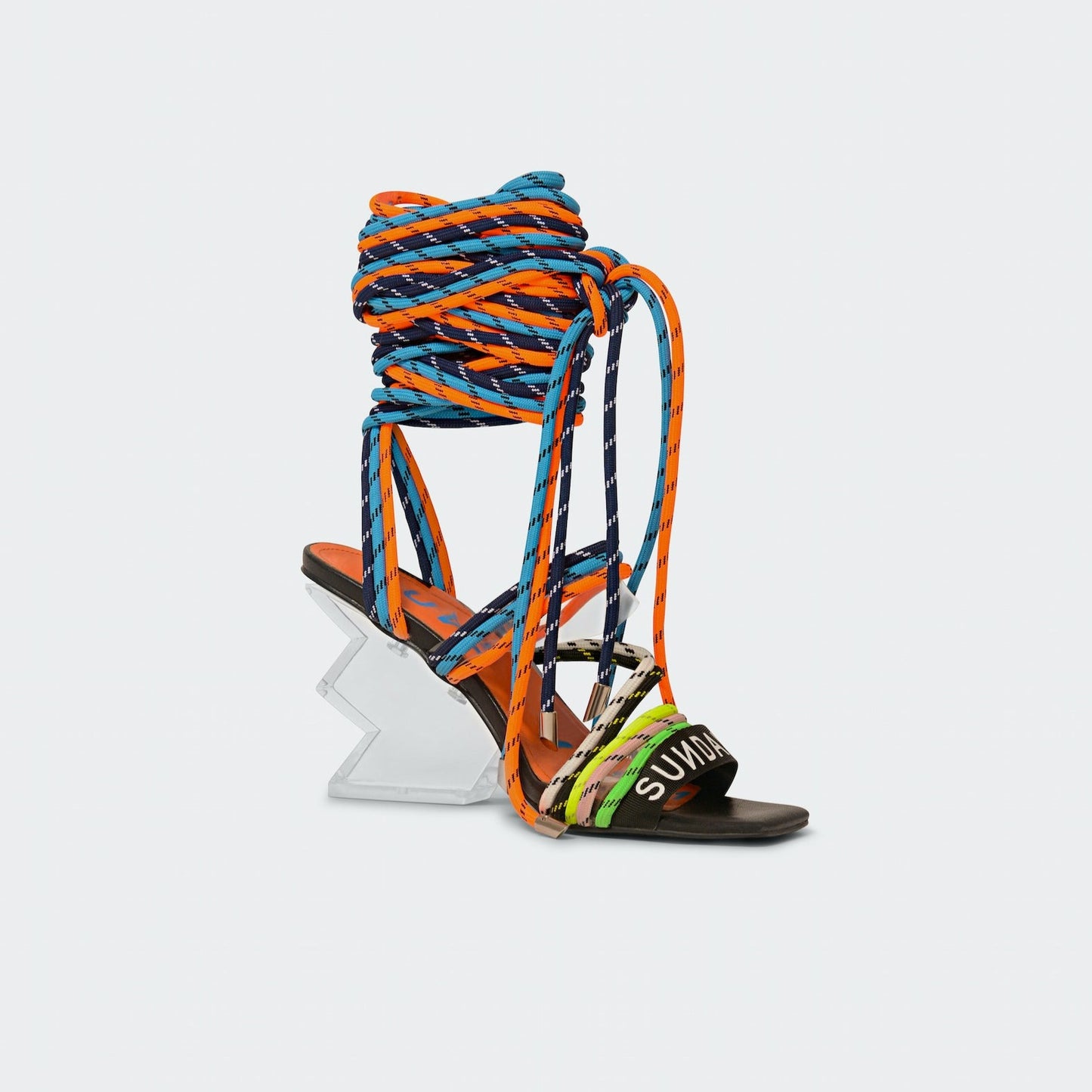 SUNDAWSON ZAINEE WEDGE HEEL MULTI COLORED STRAP SANDAL